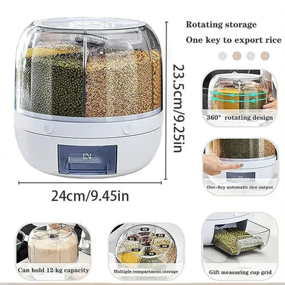6-Portion Grain Storage